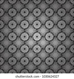 Modern stylish texture. Vector seamless pattern. Trendy contemporary graphics. Repeating geometric gray, black and white tiles.