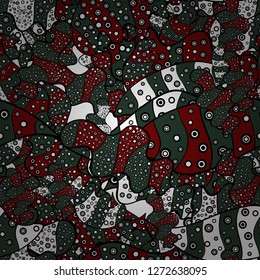 Modern stylish texture. Vector - stock. Seamless Gentle, spring on red, green and black colors.