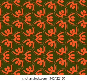 Modern stylish texture.Stylish background with fancy elements. Vector seamless pattern.