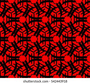 Modern stylish texture.Stylish background with fancy elements. Vector seamless pattern.