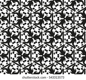 Modern stylish texture.Stylish background with fancy elements. Vector seamless pattern.