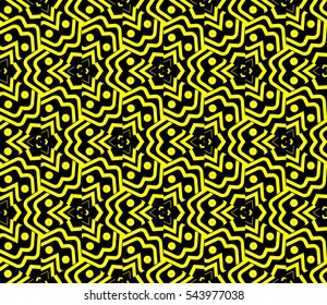 Modern stylish texture.Stylish background with fancy elements. Vector seamless pattern.