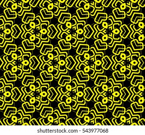 Modern stylish texture.Stylish background with fancy elements. Vector seamless pattern.