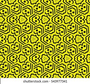 Modern stylish texture.Stylish background with fancy elements. Vector seamless pattern.