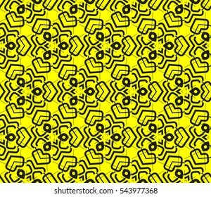 Modern stylish texture.Stylish background with fancy elements. Vector seamless pattern.