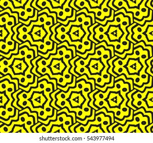 Modern stylish texture.Stylish background with fancy elements. Vector seamless pattern.
