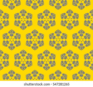 Modern stylish texture.Stylish background with fancy elements. Vector seamless pattern.