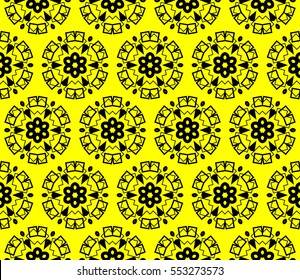 Modern stylish texture.Stylish background with fancy elements. Vector seamless pattern.