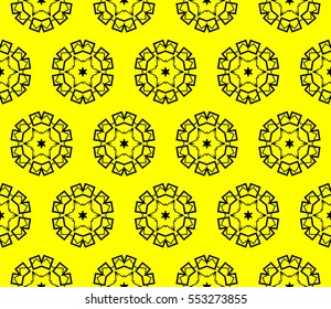 Modern stylish texture.Stylish background with fancy elements. Vector seamless pattern.