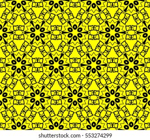 Modern stylish texture.Stylish background with fancy elements. Vector seamless pattern.