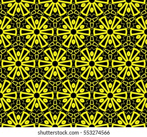 Modern stylish texture.Stylish background with fancy elements. Vector seamless pattern.