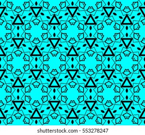 Modern stylish texture.Stylish background with fancy elements. Vector seamless pattern.