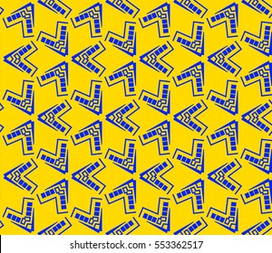 Modern stylish texture.Stylish background with fancy elements. Vector seamless pattern.