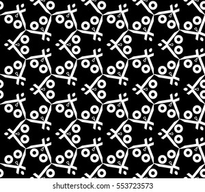 Modern stylish texture.Stylish background with fancy elements. Vector seamless pattern.