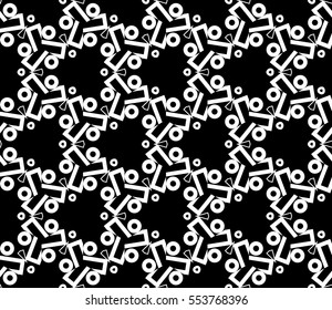 Modern stylish texture.Stylish background with fancy elements. Vector seamless pattern.