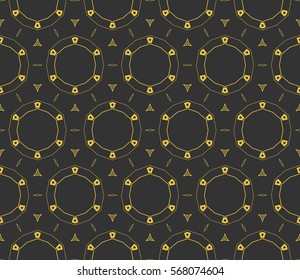 Modern stylish texture.Stylish background with fancy elements. Vector seamless pattern.