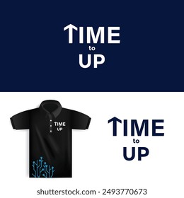 Diseño moderno y elegante del logotipo de la letra de TIME to UP