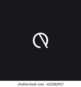 Modern stylish trendy creative royal attractive geometric artistic back and white color Q initial based letter icon logo.