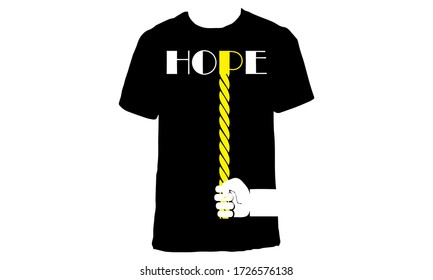 Modern stylish t-shirt design. T-shirt design with the tagline "Hope"