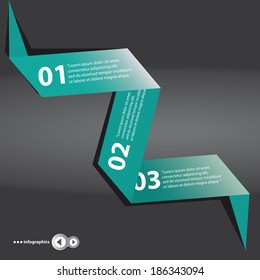 Modern stylish turquoise Design template / can be used for infographics / numbered banners / graphic / progress paper or website layout vector