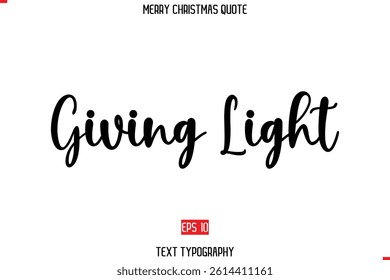 Modern Stylish Typography Text Of Merry Christmas Saying Image Giving Light