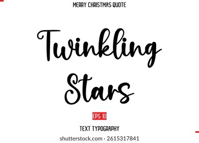 Modern Stylish Typography Text Of Merry Christmas Saying Image Twinkling Stars.