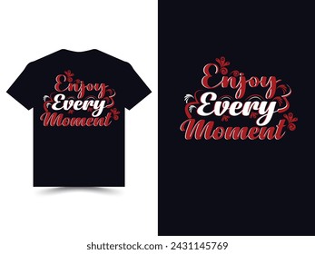 Diseño de camiseta de tipografía moderna y elegante.