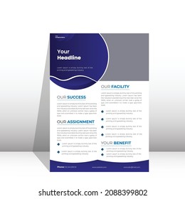 Modern stylish  Unique and minimal business  flyer, booklet, brochure cover, annual report vector design with A4 Size.