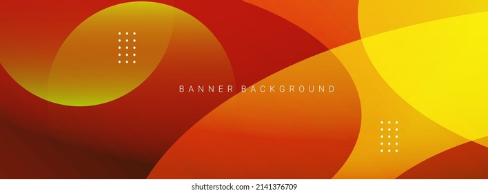 Modern stylish yellow and red geometric design banner illustration pattern background