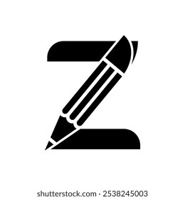 Diseño moderno y elegante del logotipo del Arte vectorial de la letra Z. Concepto educativo