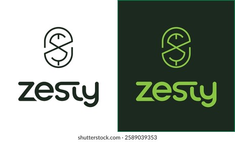 Modern and stylish Zesty logo design in vector format. Perfect for branding, startups, creative agencies, tech companies, and minimalist businesses. Available in high-quality EPS format with both ligh