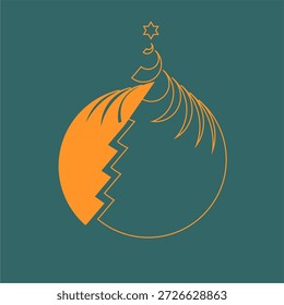 Estilización moderna del árbol de Navidad.