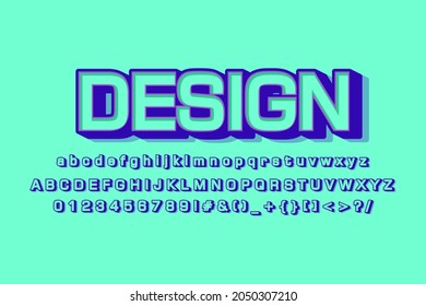 Modern Stylized 3D Font and Alphabet