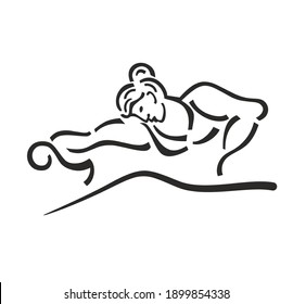 
MODERN STYLIZED DANCER OUTLINE DESIGN