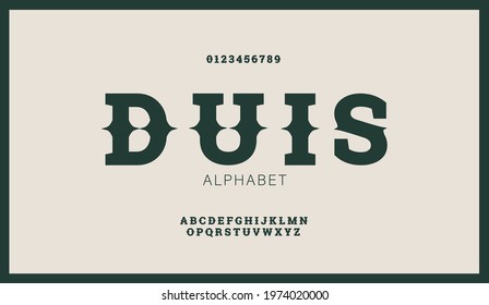 Modern stylized flat alphabet fonts in west retro style. Creative vintage font typeface for labels, flyers, headlines, posters or whiskey brand.