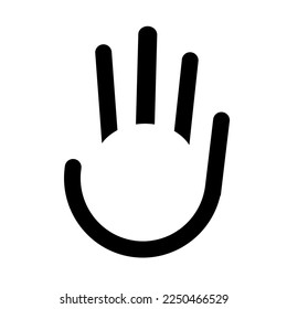 Modern stylized hand line logo

