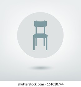 Modern Stylized Icon. Chair Shape. Vector Sign.