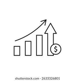 A modern stylized icon featuring money symbols and graphics, symbolizing financial results or monetary achievements. Ideal for business applications, financial reports and analytics dashboards.