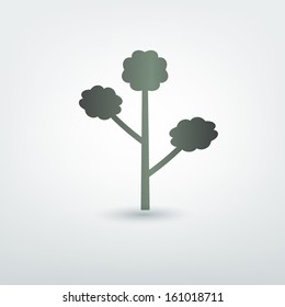Modern stylized icon. Herbal shape. Green vector sign.