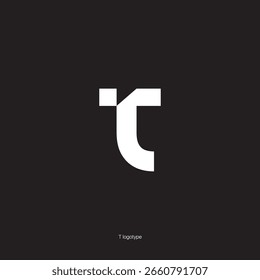 Logotipo moderno y estilizado de la letra “T” diseñado con líneas geométricas limpias y una estética minimalista.