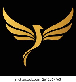 Modern Stylized Phoenix Bird Logo Design