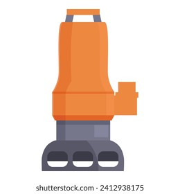 Modern submersible pump icon cartoon vector. Pipe gear. Treatment valve