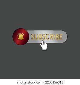 Modern subscribe button for web site and ui Vector icon, Decorative Multicolored subscribe website button.