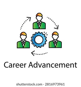 Modern success path icon representing smart career advancement and achievement