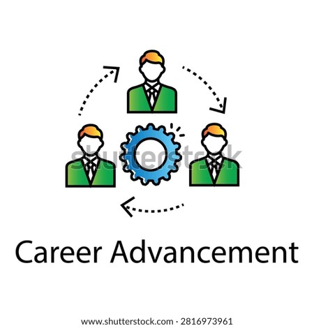 Modern success path icon representing smart career advancement and achievement