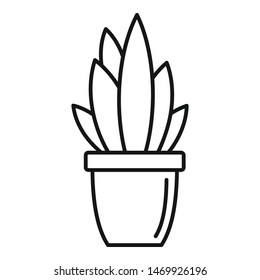 Modern succulent pot icon. Outline modern succulent pot vector icon for web design isolated on white background