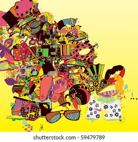 modern summer abstract background