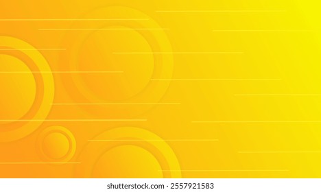 Modern summer asbtract geometric gradient overlap circle orange, and yellow abstract background vector design