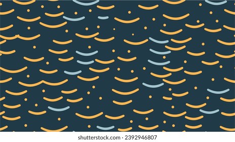 Modern summer print. Italian spaghetti. Watercolor background picture Italian pasta. Varieties of pasta. Cute texture, background. Seamless geometric ornamental vector pattern.