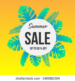 Modern Summer Sale Banner and Poster for Social Media, Market, Web, Website, Presentation, Card, Business Template Background Vector.